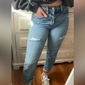 old navy sky-hi straight jeans